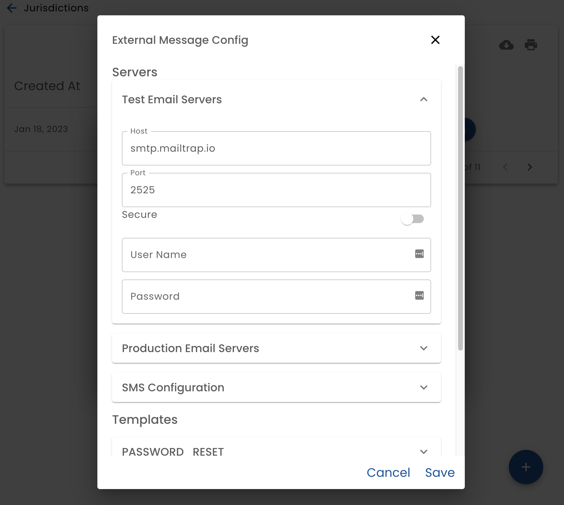 Email Server Configurations