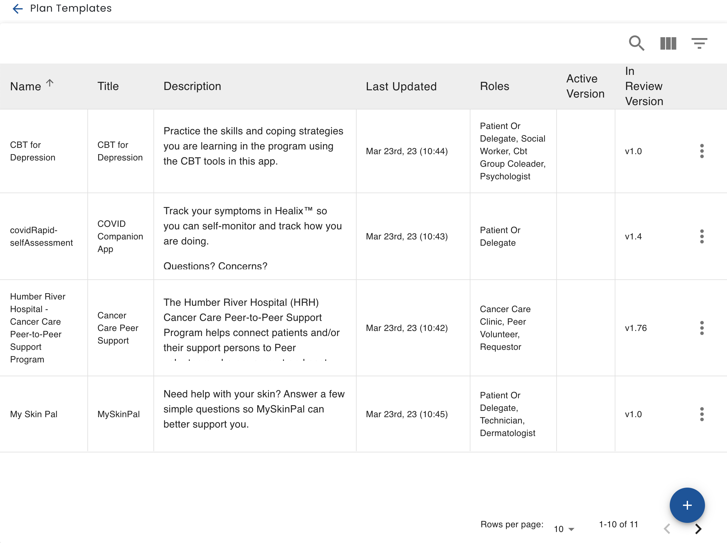 Templates List