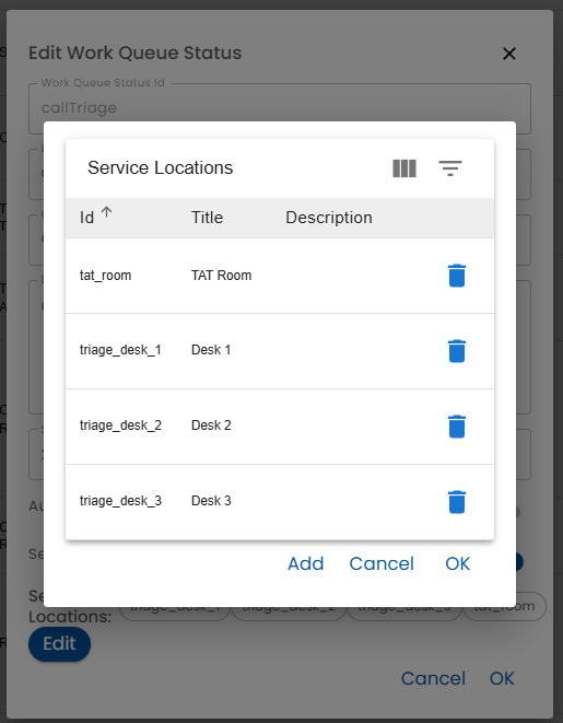 Service Location List